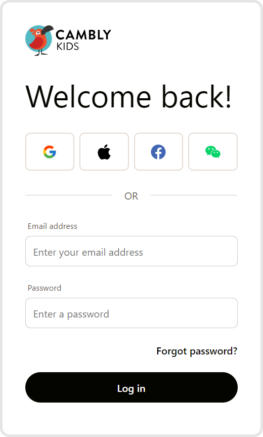 page.png di accesso CK